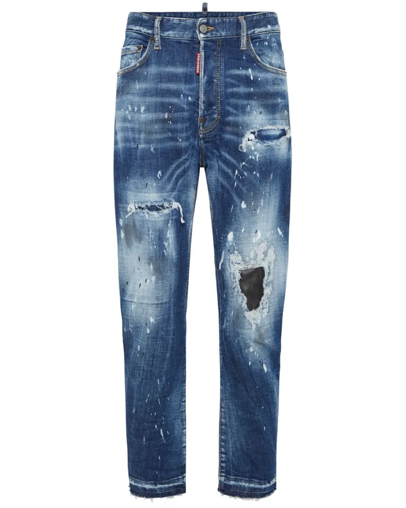 Dsquared2 Distressed-Jeans aus Baumwollstretch - Blau Blau