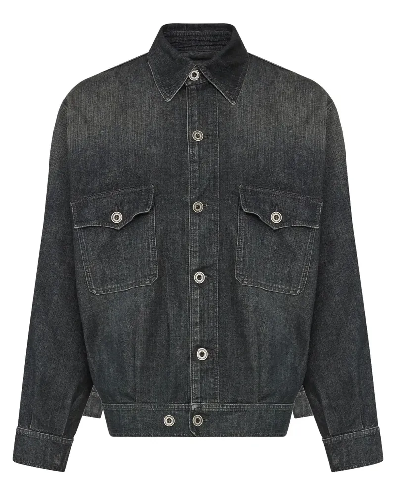 Maison Margiela Hemdjacke aus Denim - Schwarz Schwarz