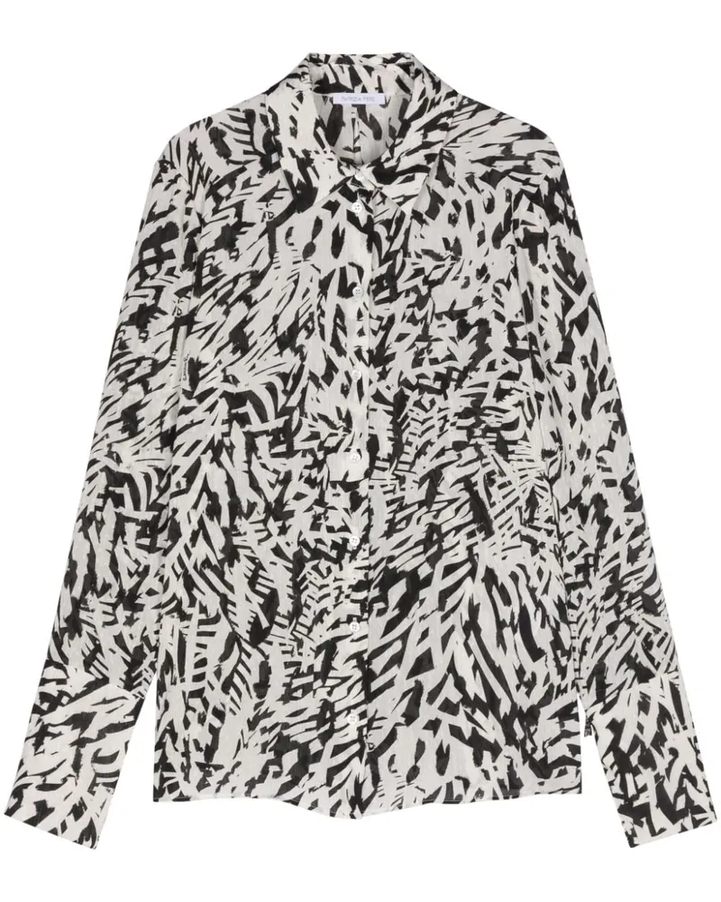 Patrizia Pepe Georgette-Hemd mit abstraktem Print - Nude Nude