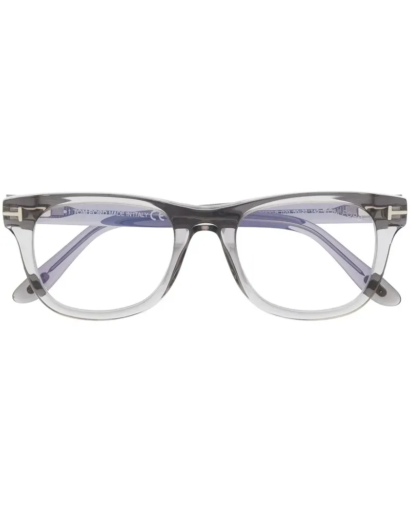 Tom Ford Transparente Brille mit eckigem Gestell - Grau Grau
