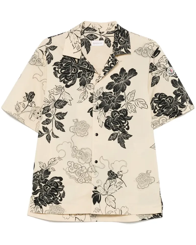 Moncler Hemd mit Blumen-Print - Nude Nude
