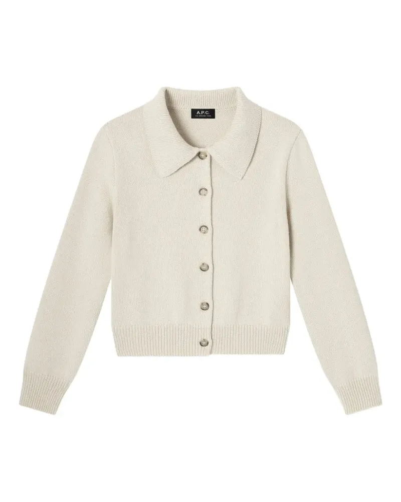 A.P.C. Geknöpfter Cardigan - Grau Grau