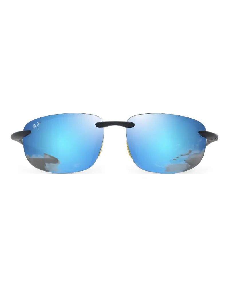 Maui Jim Ho’okipa Ultra Sonnenbrille mit eckigem Gestell - Schwarz Schwarz
