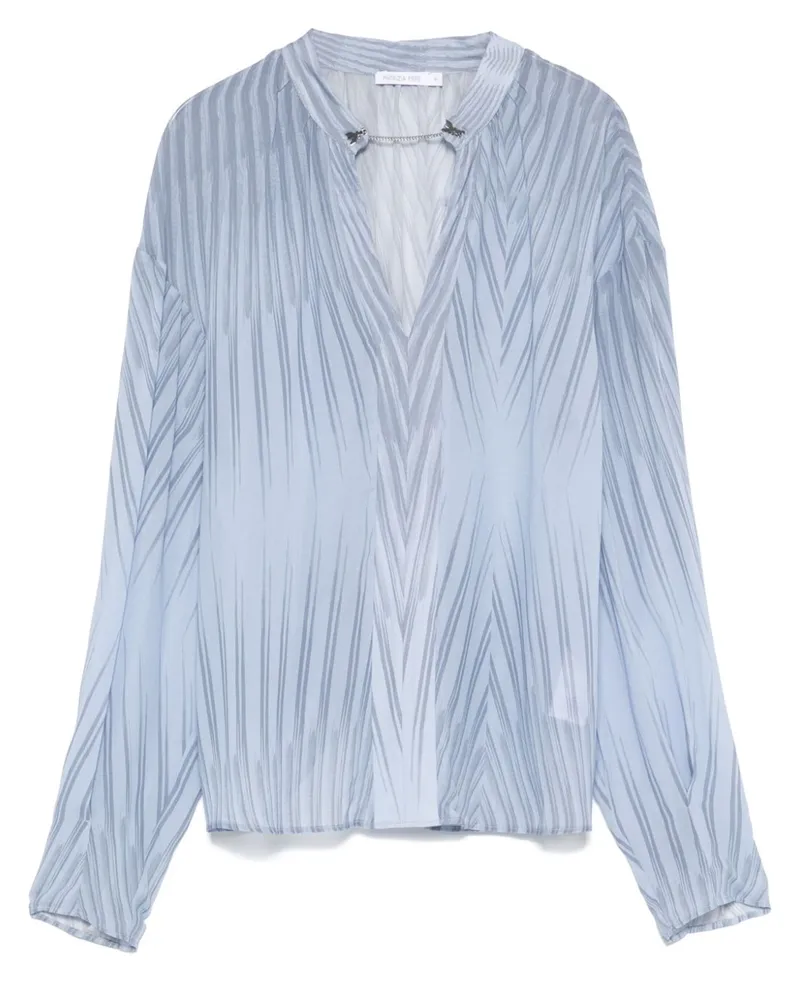 Patrizia Pepe Bluse mit Print - Blau Blau