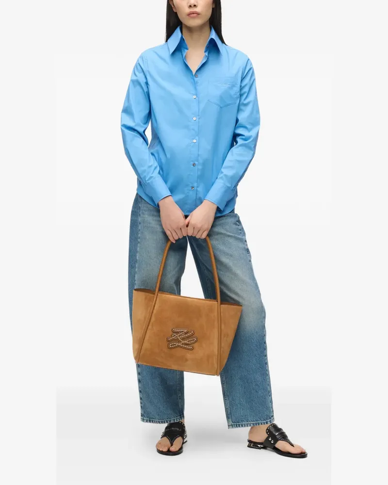 Karl Lagerfeld K/Autograph patch suede tote bag - Nude Nude