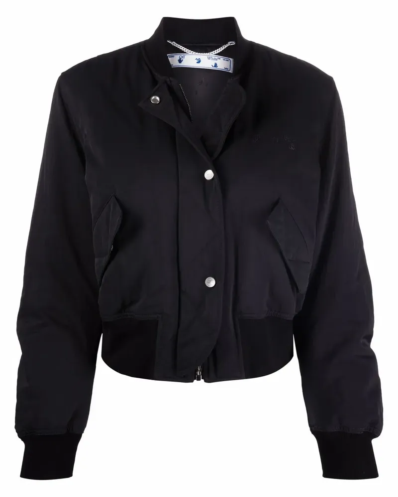 OFF-WHITE Bomberjacke mit Logo-Stickerei - Schwarz Schwarz