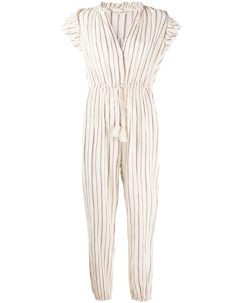 Ulla Johnson Gestreifter Jumpsuit - Nude Nude