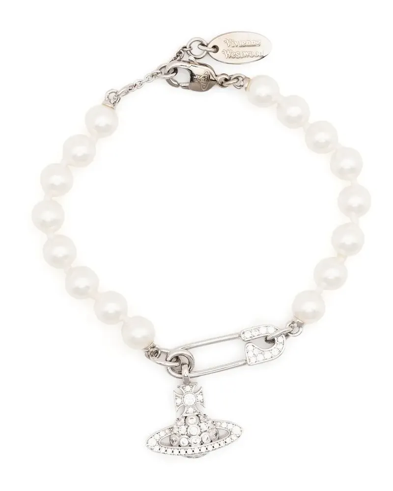 Vivienne Westwood Perlenarmband mit Reichsapfel - Nude Nude