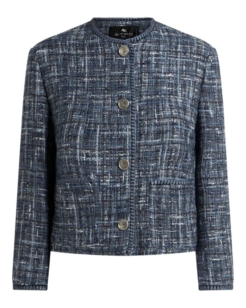 Etro Jacke mit Logo-Knöpfen - Blau Blau