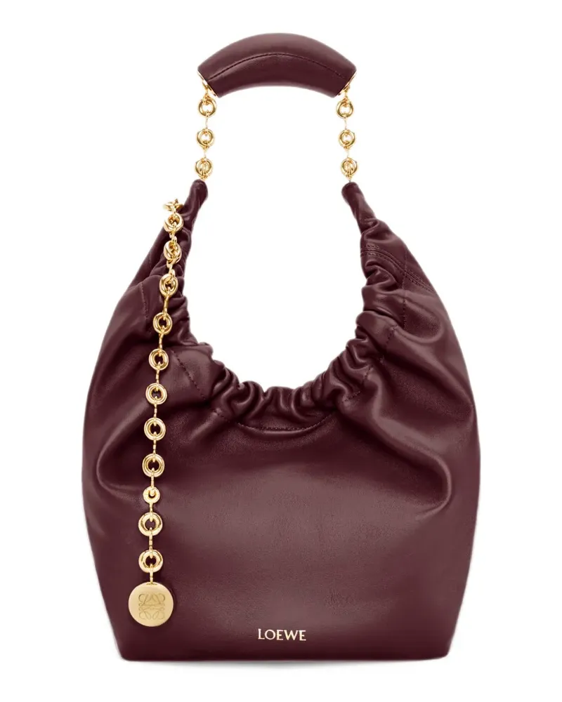 Loewe Kleine Squeeze Schultertasche mit Kettenriemen - Rot Rot