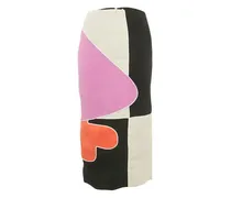 Bleistiftrock in Colour-Block-Optik - Nude