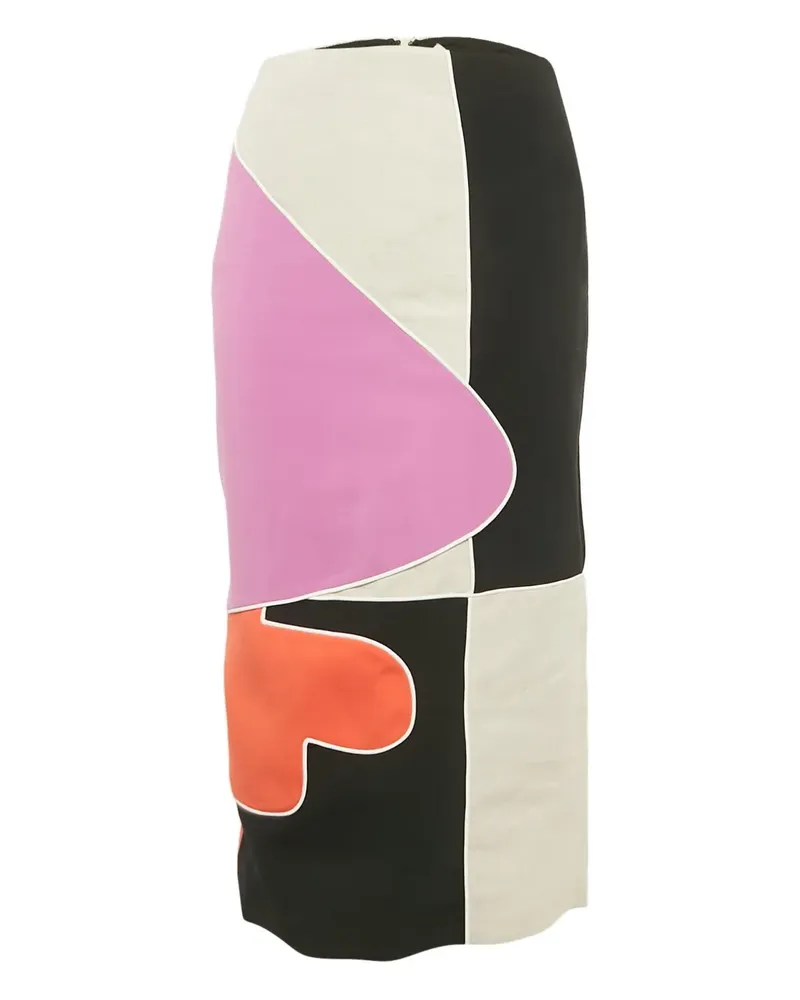 Roksanda Ilincic Bleistiftrock in Colour-Block-Optik - Nude Nude