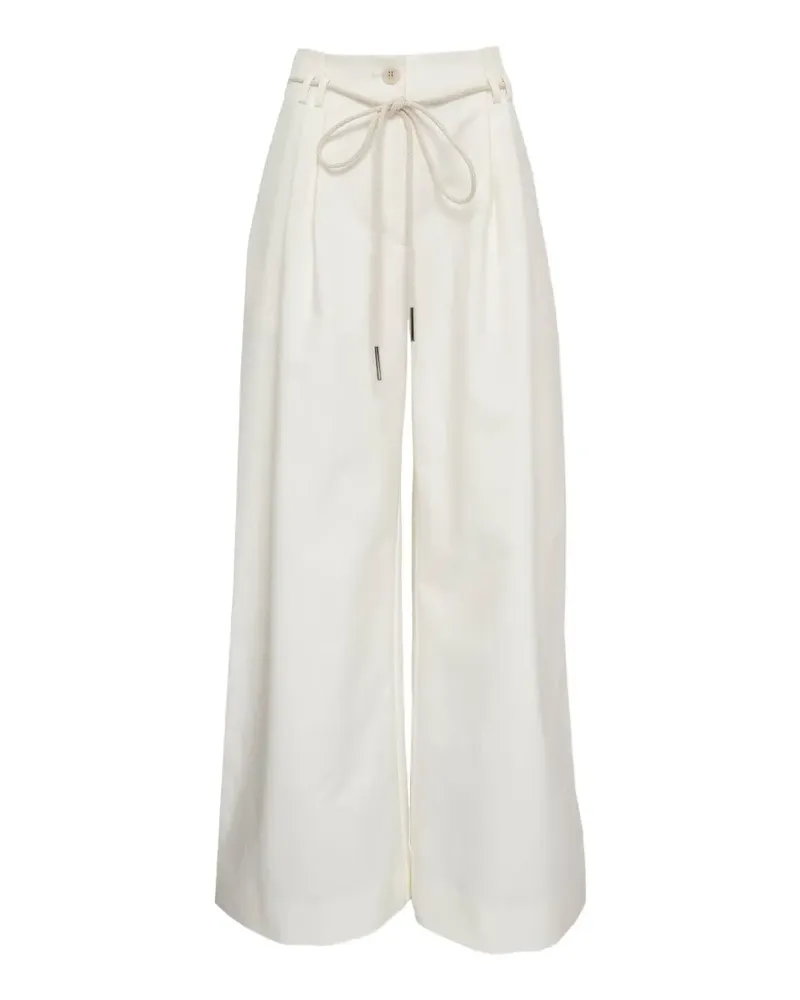 Lee Mathews Palazzohose mit Kordelzug - Weiß Weiß
