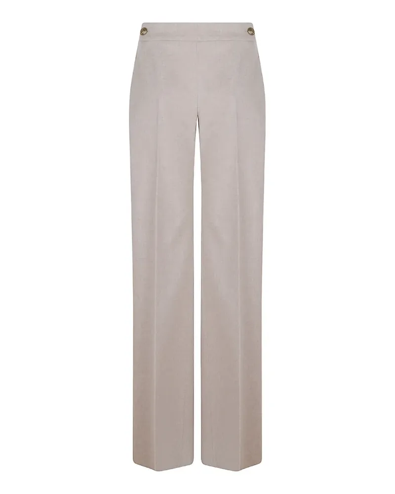Ermanno Scervino button-detail wide-leg tailored trousers - Braun Braun
