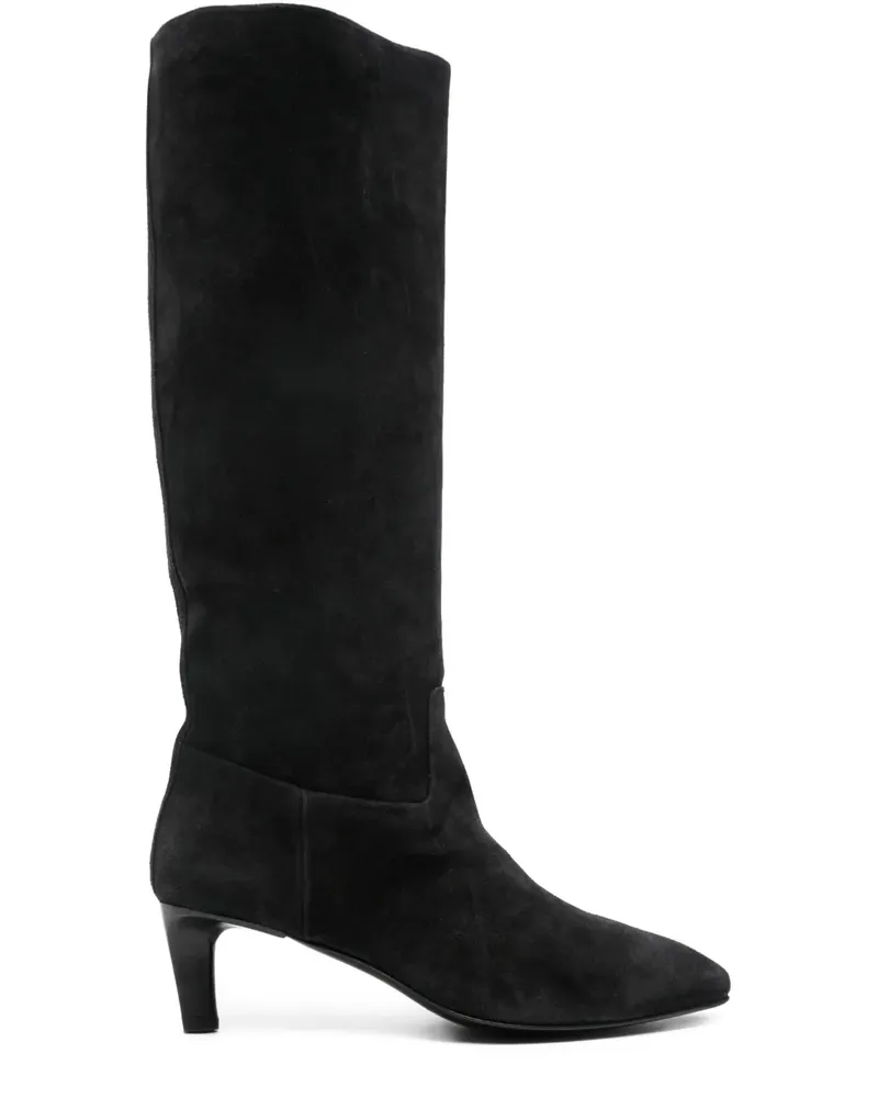 Officine Creative Italia Kniehohe Suzy 006 Stiefel aus Wildleder - Schwarz Schwarz