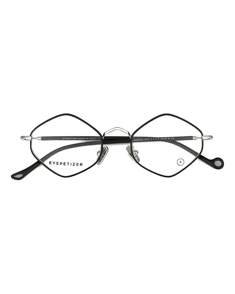 Eyepetizer Marina geometric-frame glasses - Schwarz Schwarz