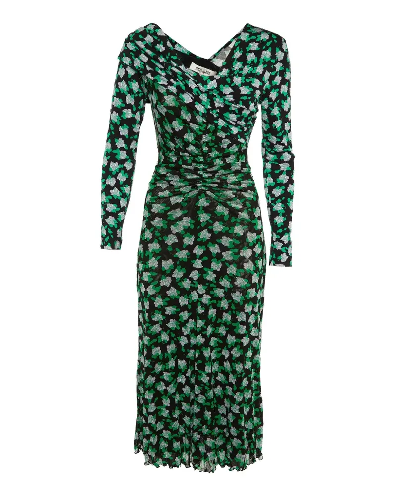 Diane von Furstenberg Leia floral-print mini dress - Schwarz Schwarz