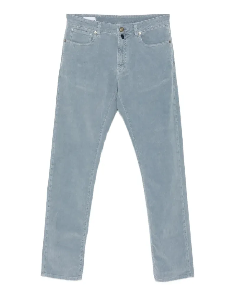 Incotex Straight-Leg-Hose aus Cord - Blau Blau