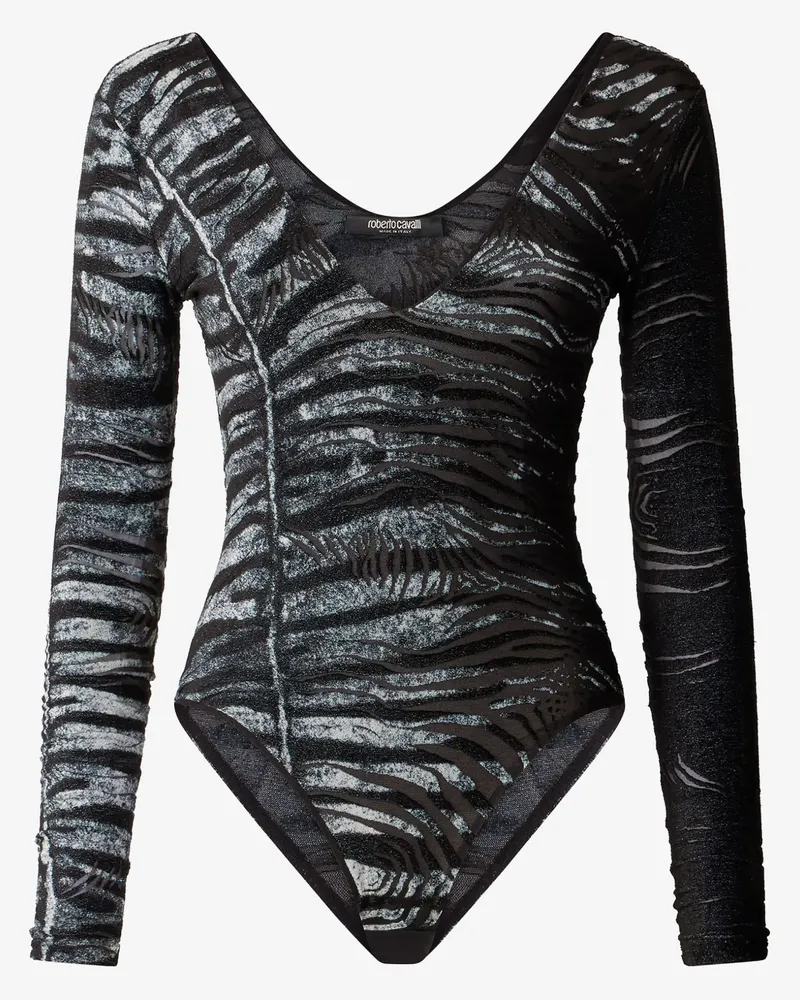 Roberto Cavalli Body mit Print - Schwarz Schwarz