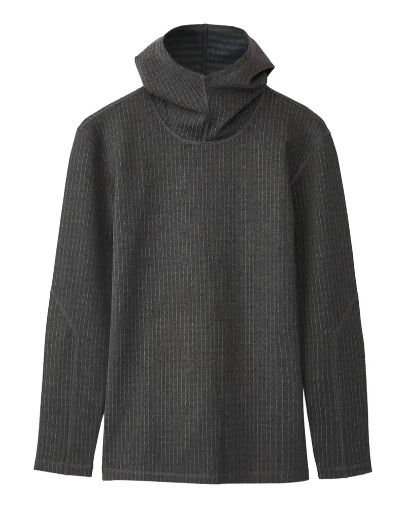 Liam Hodges pinstripe-pattern hoodie - Grau Grau
