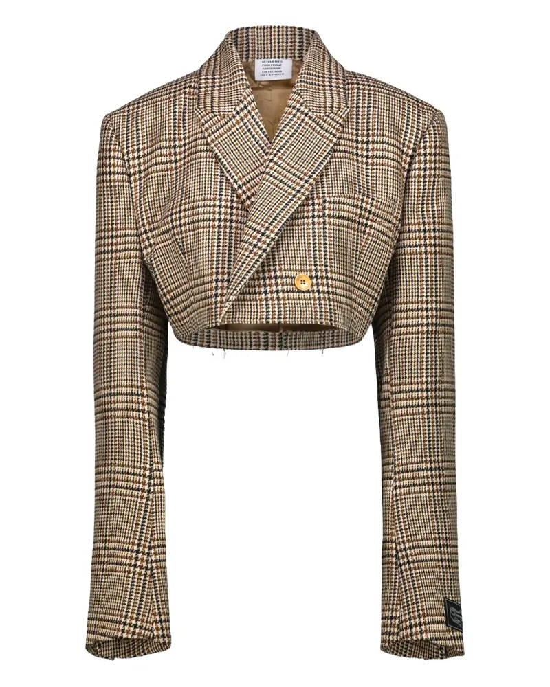 VETEMENTS Doppelreihige Cropped-Jacke - Braun Braun