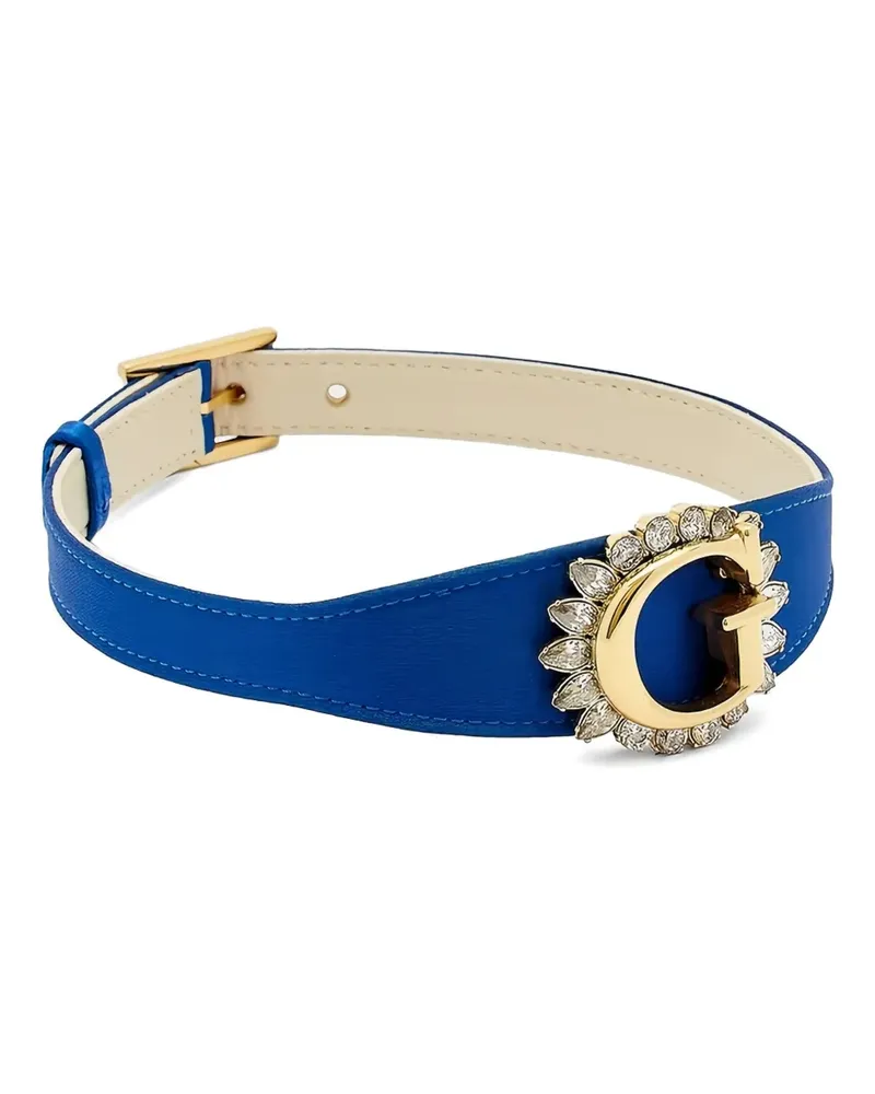 Guess Halskette mit verzierten Logos - Blau Blau