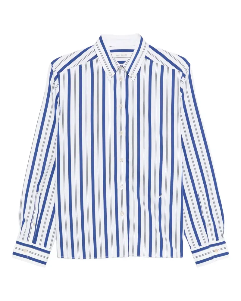 Wales Bonner striped button-fastening shirt - Weiß Weiß