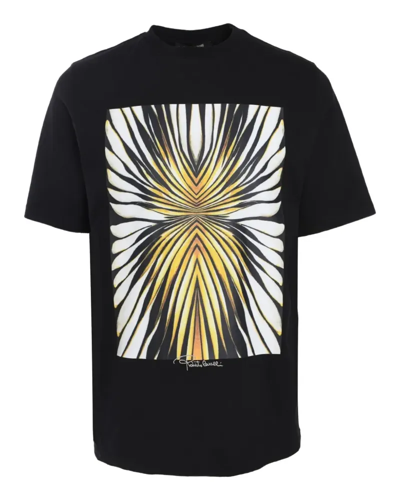 Roberto Cavalli T-Shirt mit grafischem Print - Schwarz Schwarz