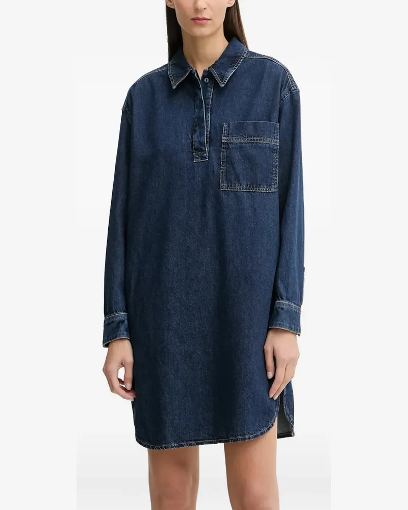 Marc O'Polo collar pocket mini dress - Blau Blau