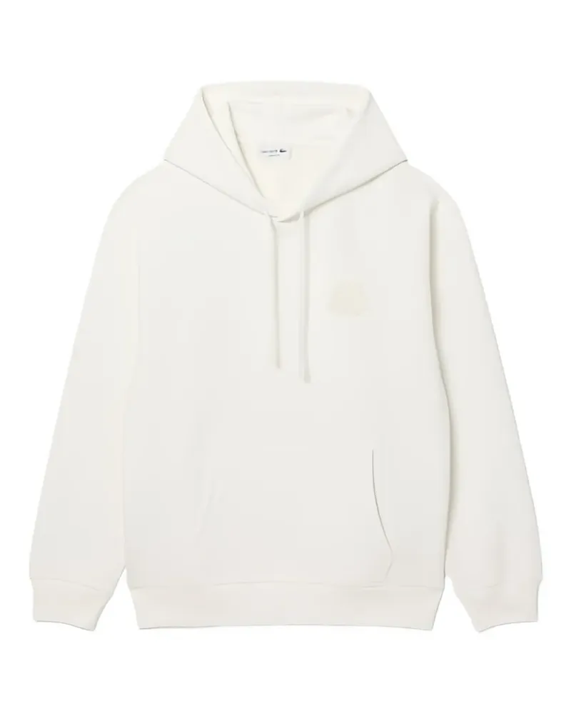 Lacoste Hoodie mit Logo-Patch - Weiß Weiß