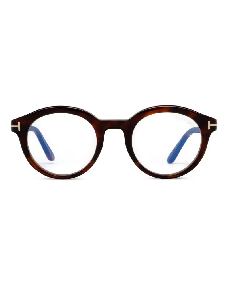 Tom Ford Runde Brille in Schildpattoptik - Braun Braun