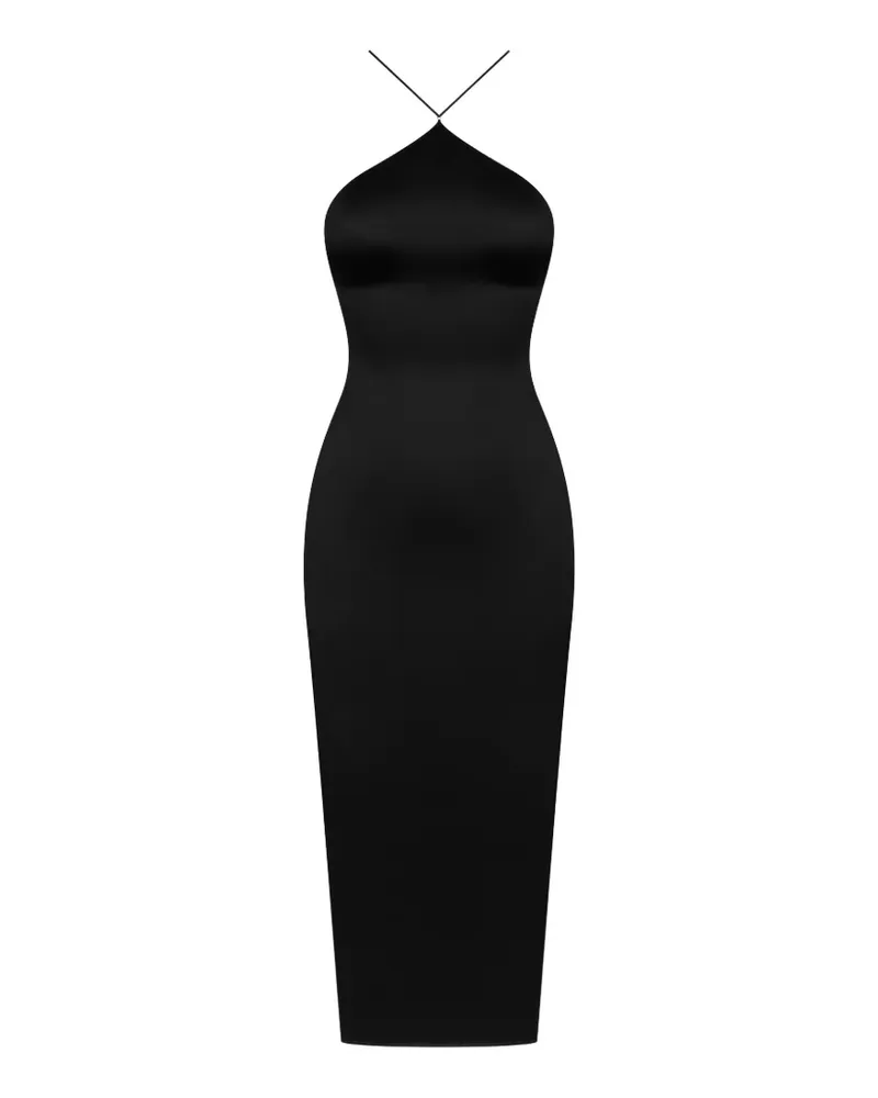Maison Close Rückenfreies French Kiss Midikleid - Schwarz Schwarz