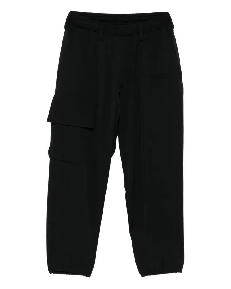 Yohji Yamamoto Jogginghose mit elastischen Bündchen - Schwarz Schwarz