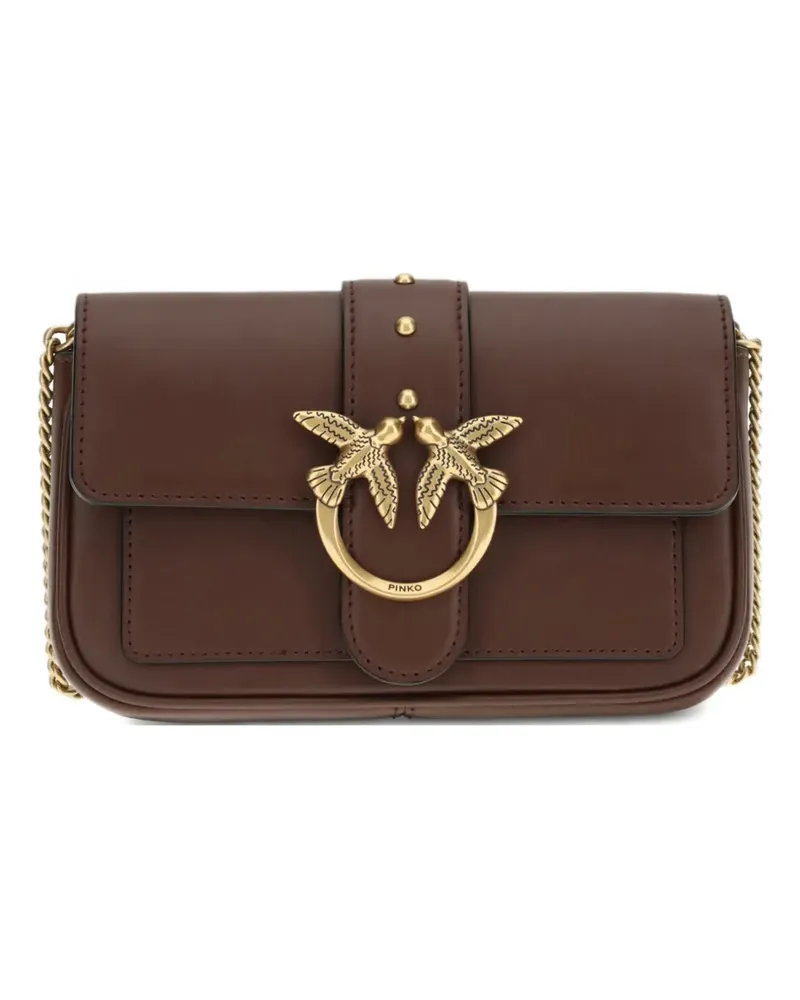 Pinko Love One bird-buckle chain shoulder bag - Braun Braun
