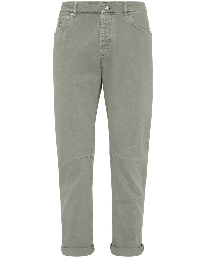 Brunello Cucinelli Jeans mit schmalem Bein - Grün Grün