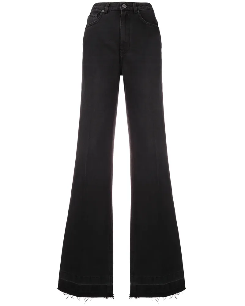 Givenchy Schmale Schlagjeans - Schwarz Schwarz