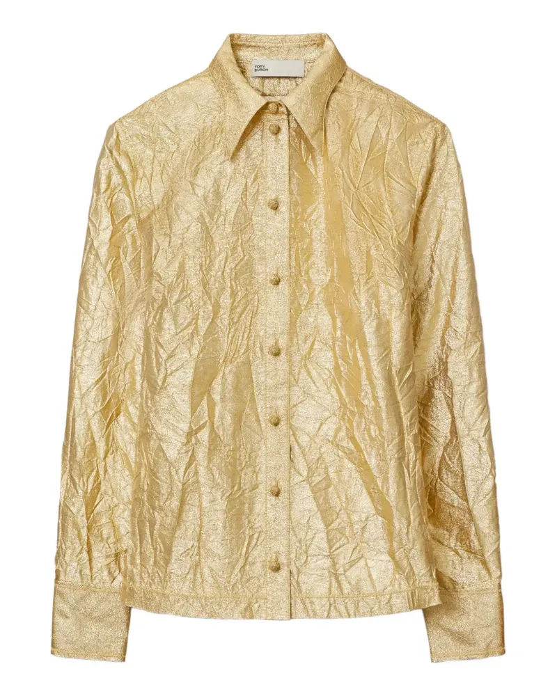 Tory Burch crushed silk shirt - Gold Gold
