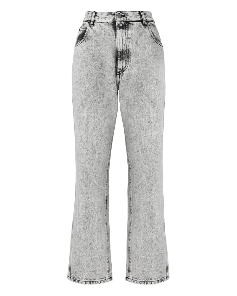 Missoni Acid-Wash-Jeans mit Logo-Schild - Grau Grau