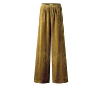 Weite Hose aus Samt - Gold