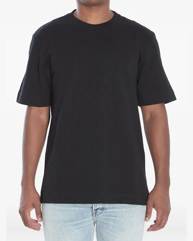 Fendi T-Shirt mit FF-Monogramm - Schwarz Schwarz