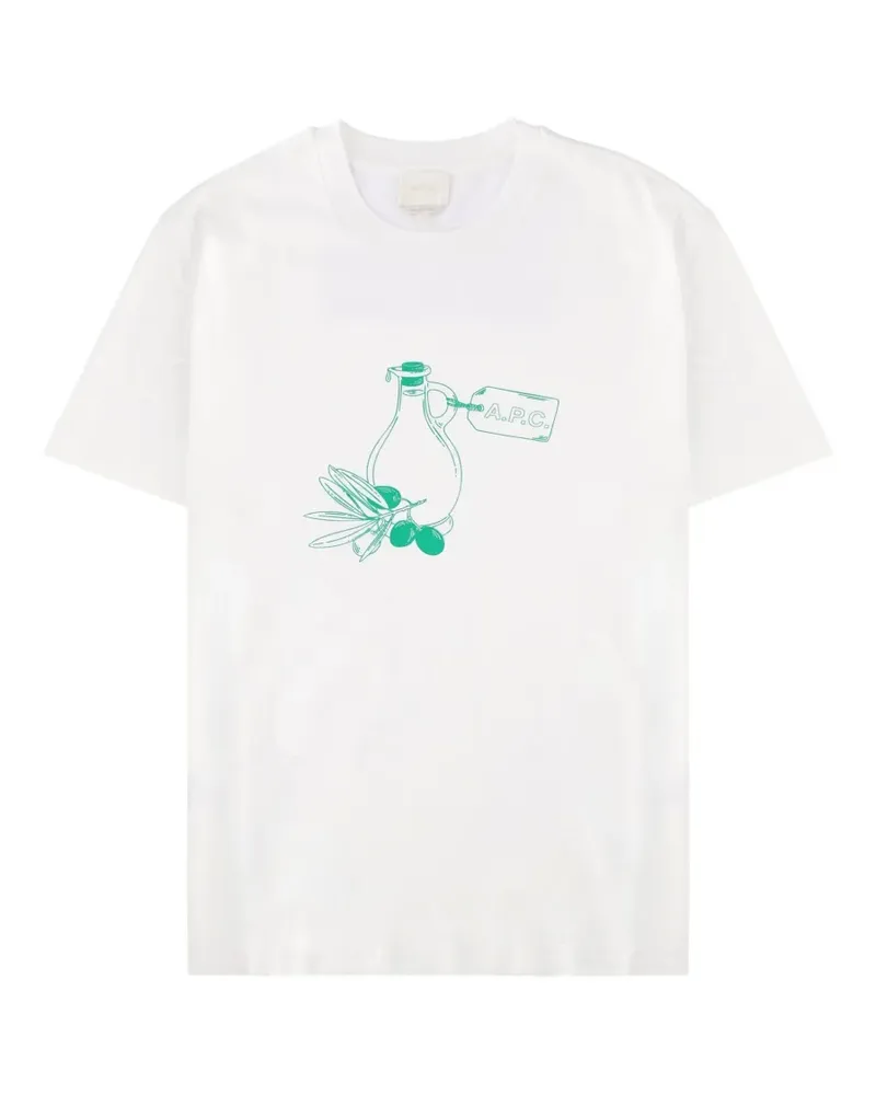 A.P.C. Olive Oil print T-shirt - Weiß Weiß