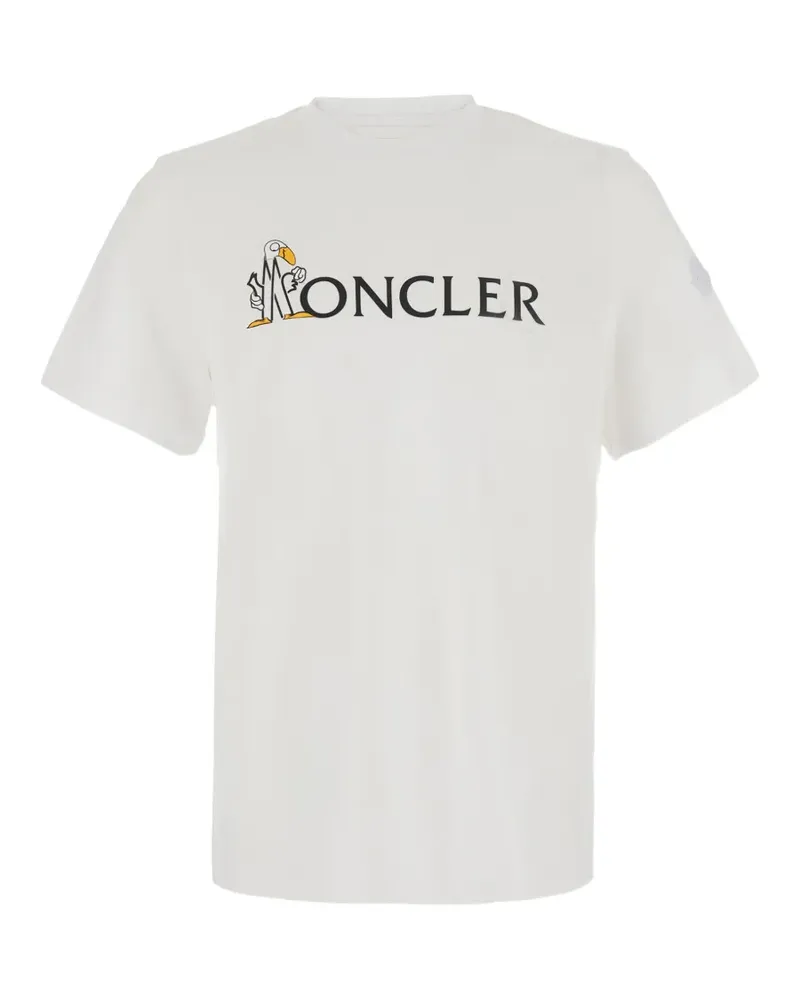 Moncler T-Shirt mit Logo-Print - Nude Nude