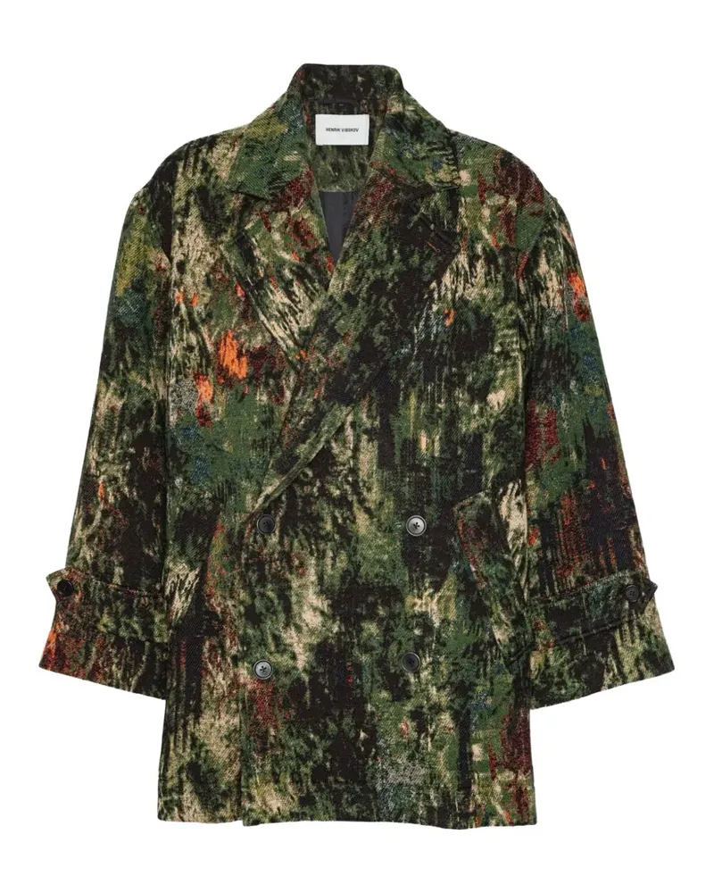 Henrik Vibskov Dimout jacquard coat - Grün Grün