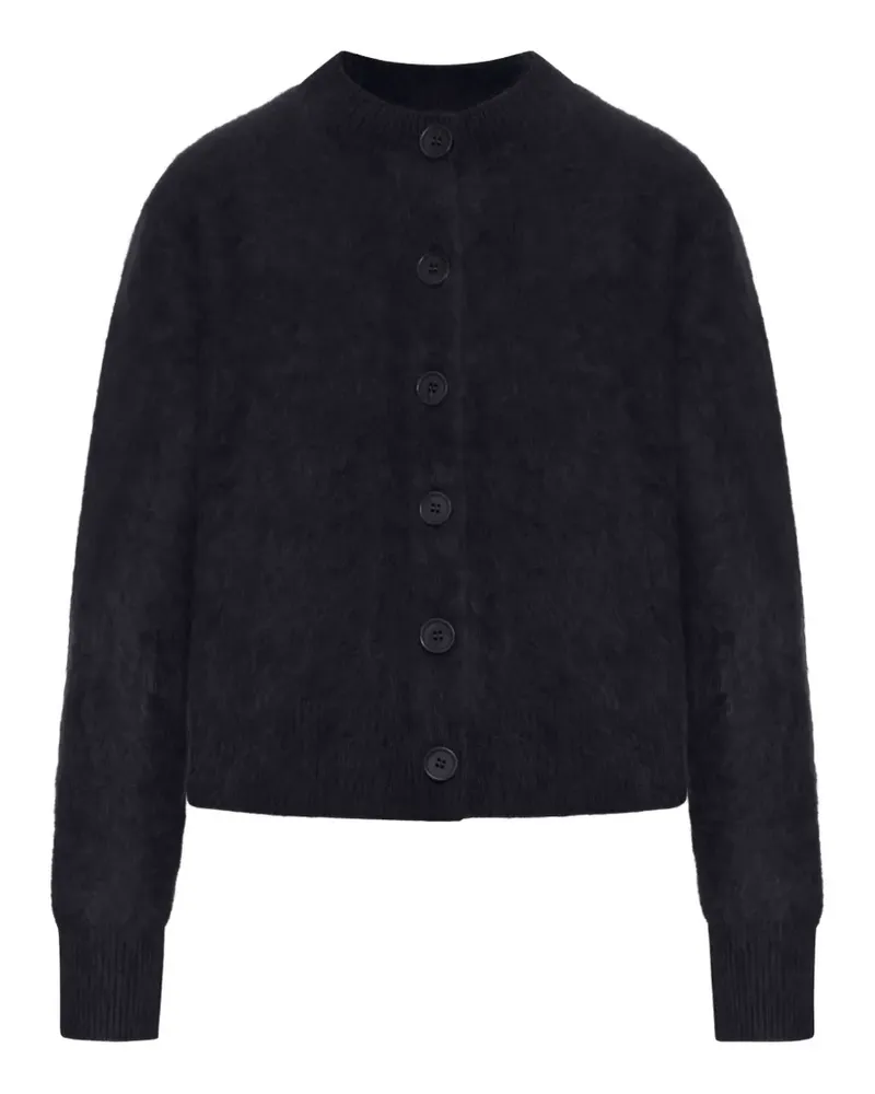Lisa Yang Azalea Cardigan mit gebürstetem Finish - Schwarz Schwarz