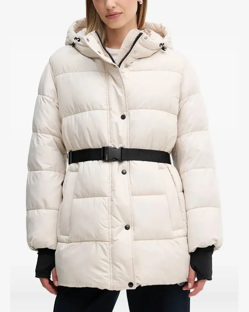 Geox Spherica hooded belted parka - Nude Nude