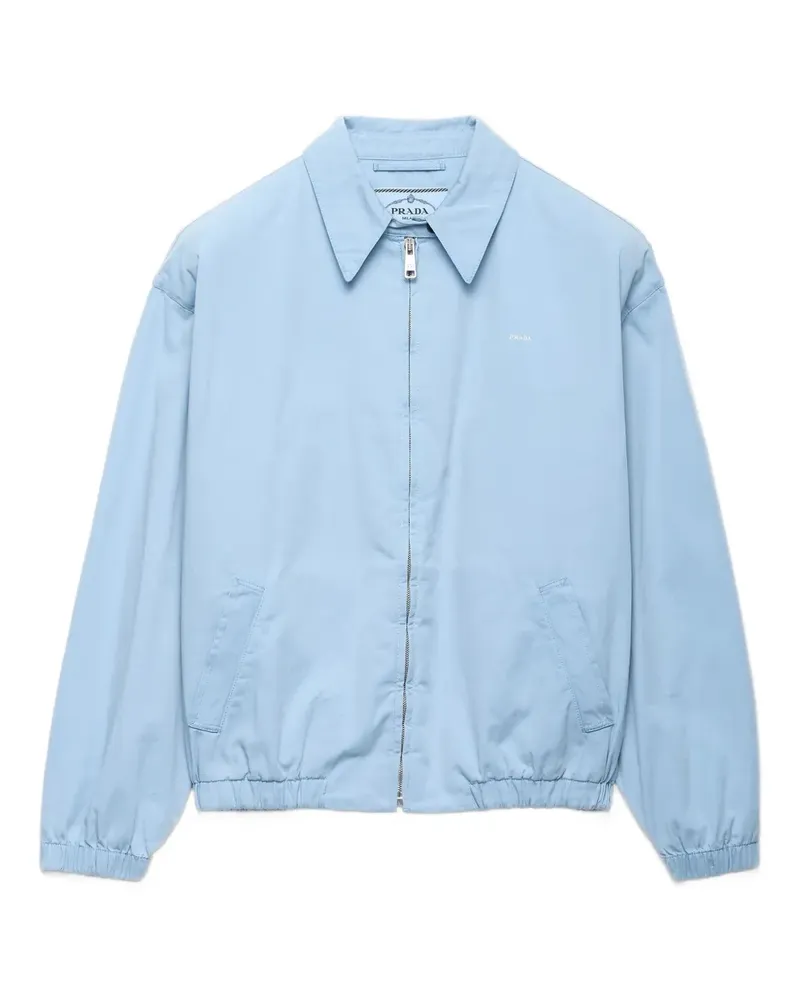 Prada Bestickte Jacke mit elastischen Bündchen - Blau Blau