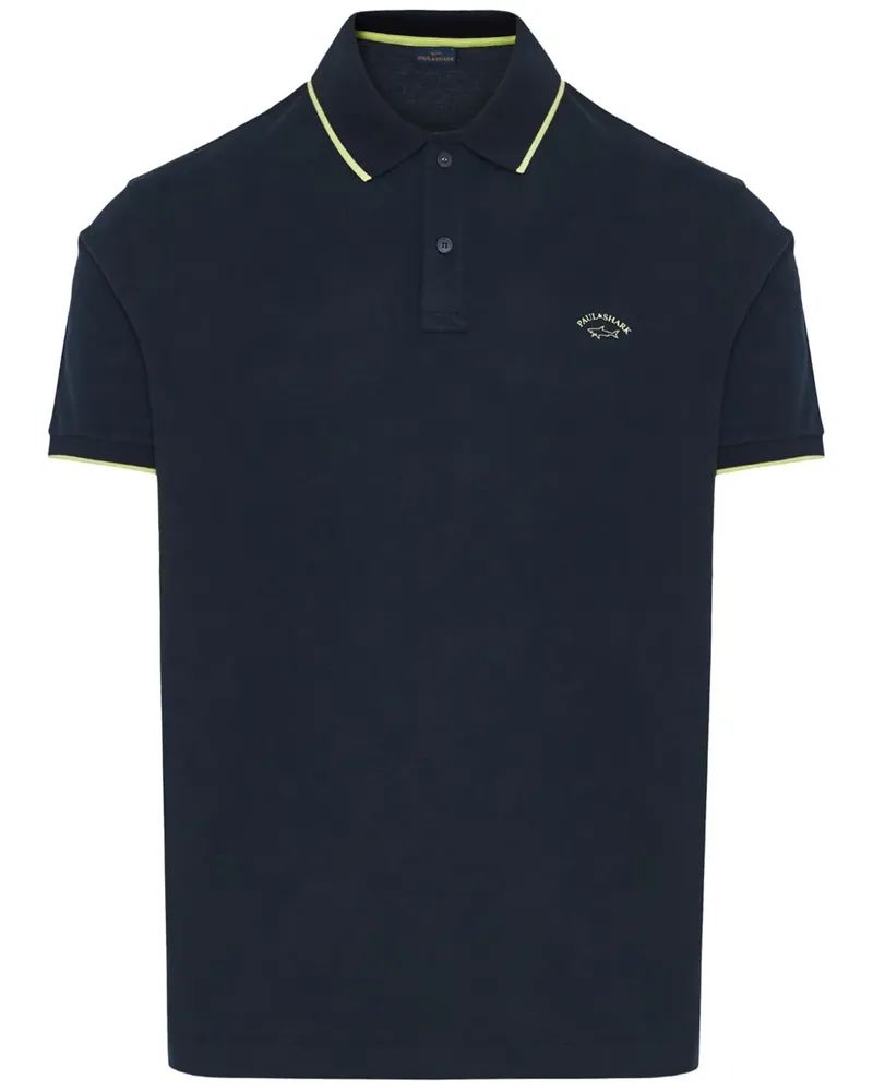 Paul & Shark Poloshirt mit Logo-Stickerei - Blau Blau