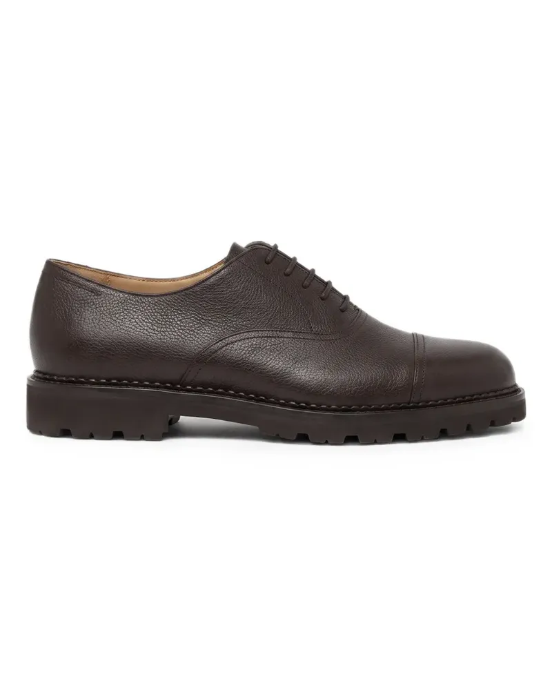 Scarosso Rupert Oxford-Schuhe aus gekörntem Leder - Braun Braun