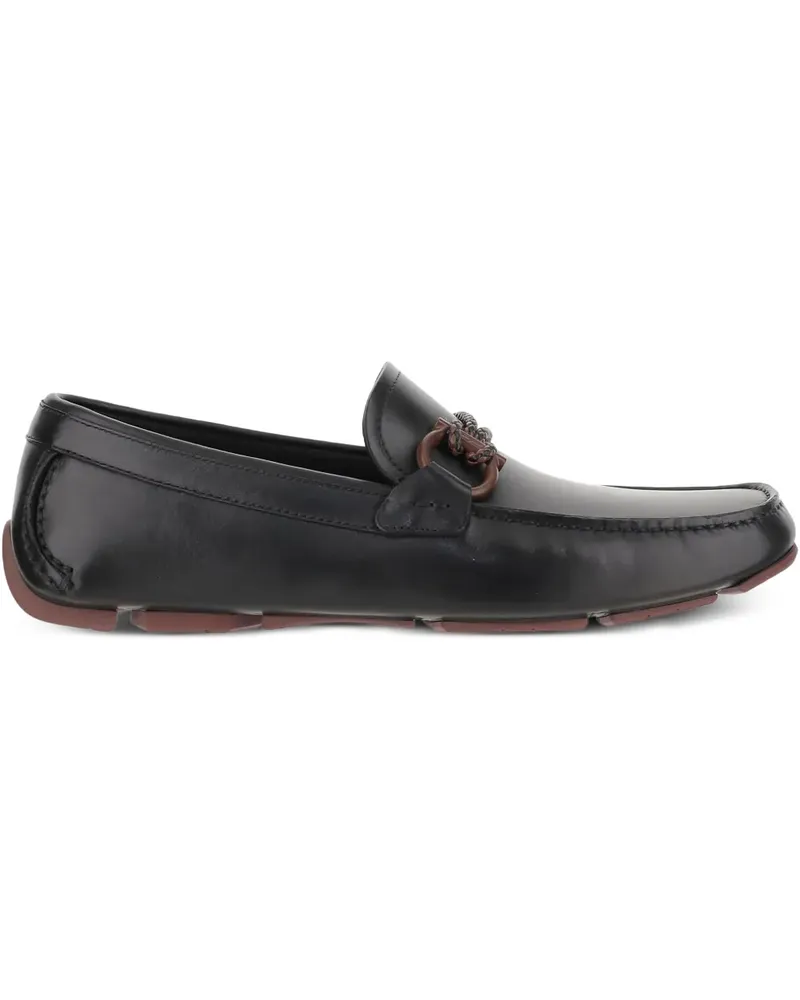 Ferragamo Loafer mit Gancini-Detail - Schwarz Schwarz