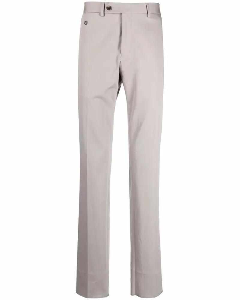 Ferragamo Halbhohe Straight-Leg-Hose - Grau Grau